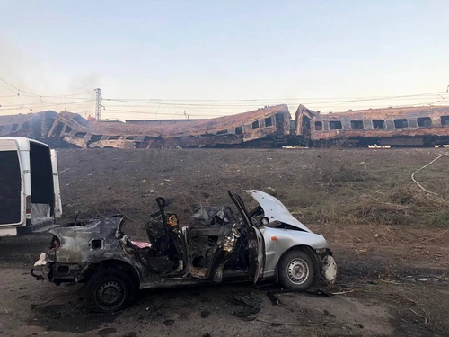 atac rusesc asupra gării Tchaplino, Ceaplîne, Dnipropetrovsk 25 august 2022 foto twitter  Dmytro Kuleba