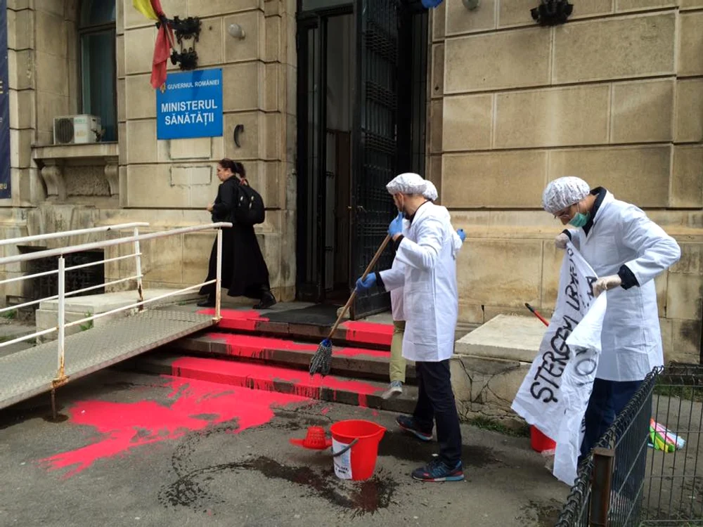 Protest la Ministerul Sănătății