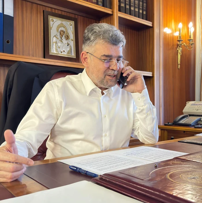 Marcel Ciolacu, în convorbire cu Donald Trump FOTO: Facebook/Marcel Ciolacu