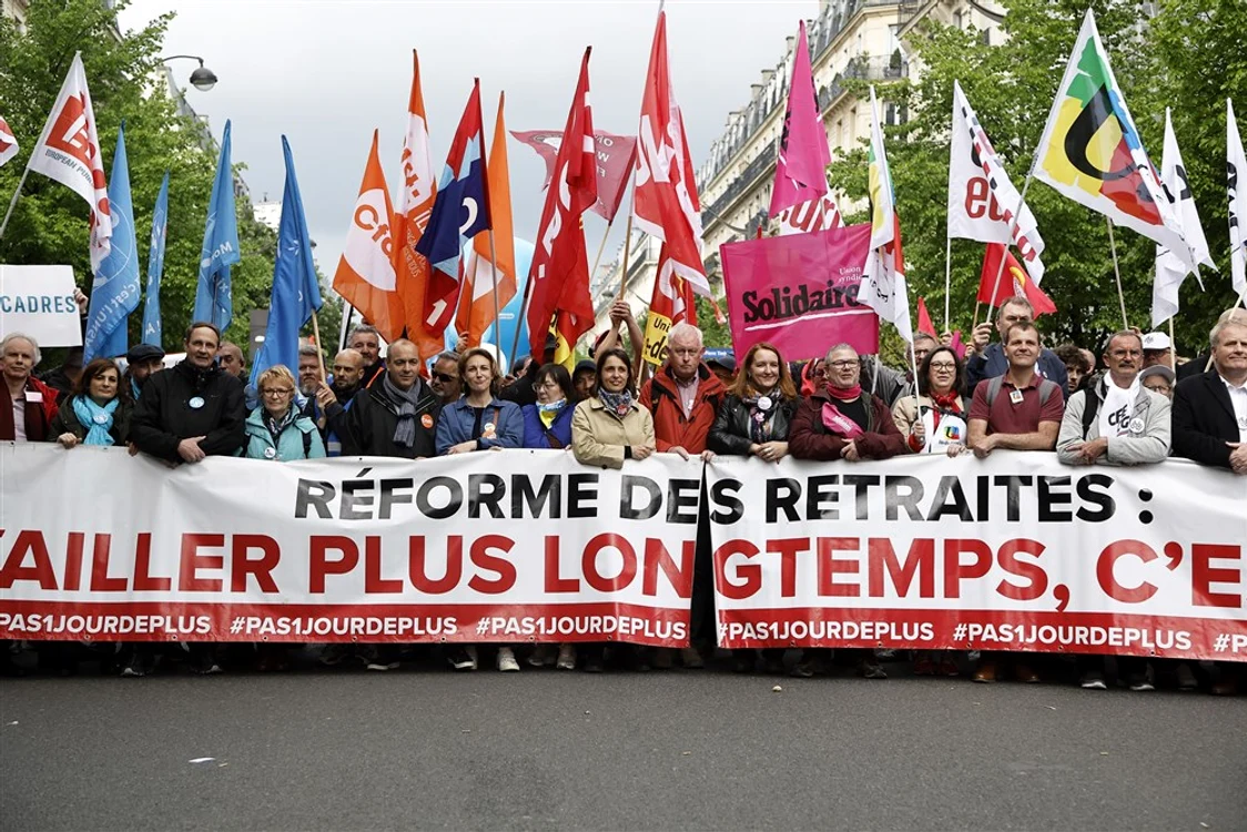 Sute de mii de francezi au ieșit în stradă de 1 mai FOTO: EPA