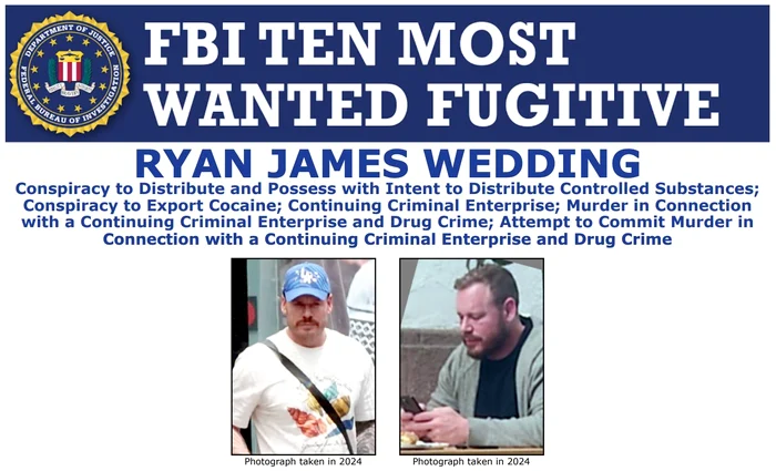 Fostul snowboarder olimpic  Ryan Wedding este căutat de FBI FOTO: FBI
