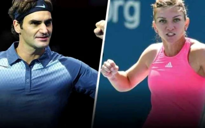 Roger Federer şi Simona Halep