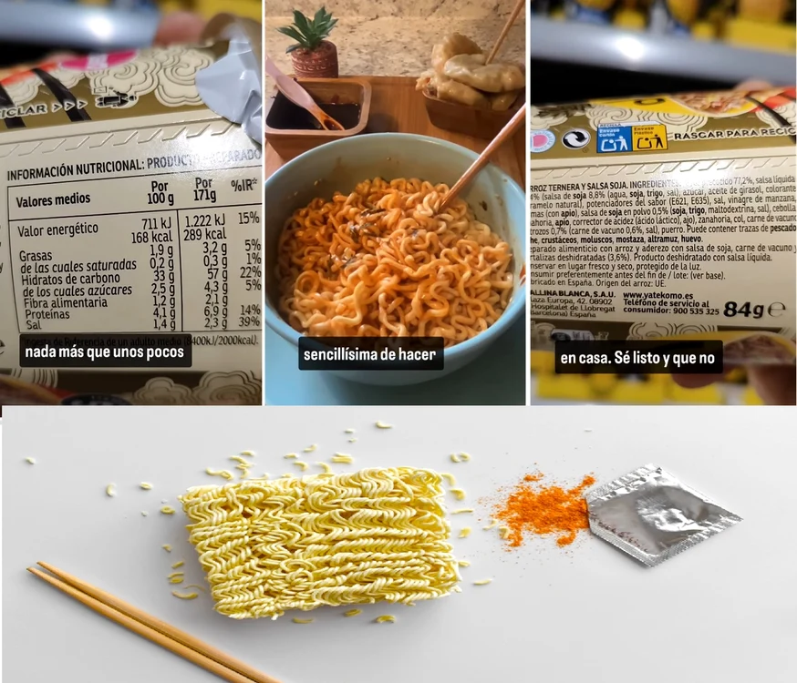 Colaj imagini cu tăițeii instant considerați alimentul cel mai ultraprocesat din supermarketuri