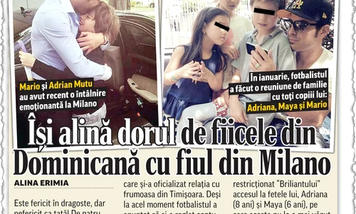 Săptămâna trecută, Click!  a scris despre întâlnirea  dintre Mutu şi fiul său, Mario jpeg