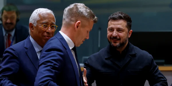 Peter Magyar și Volodimir Zelenski. FOTO EPA-EFE