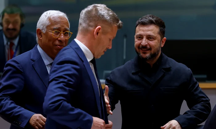 Peter Magyar și Volodimir Zelenski. FOTO EPA-EFE