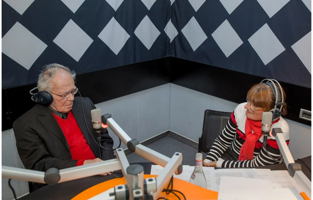 Mihai Șora și Anca Mateescu la Radio România Cultural FOTO RRC