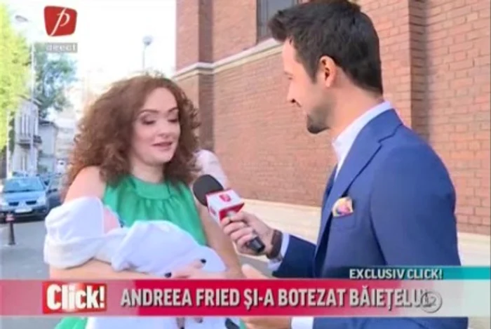 Prietenii şi familia au fost alături de Andreea, iubitul ei şi fiul lor de două luni