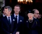 Regina Margrethe a II-a a Danemarcei, alături de fiii săi, la înmormântarea cumnatului său, Regele Constantin al II-lea al Greciei