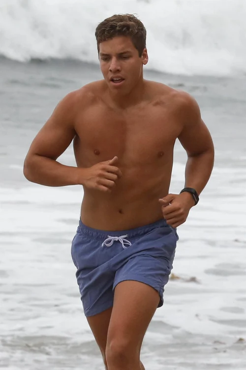 *EXCLUSIVE* Joseph Baena shows off his toned bod on a jog with friends jpeg