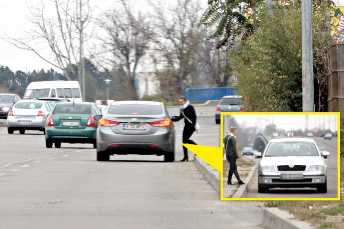 Tânăra îşi ia acum toate măsurile de precauţie: stă la stradă şi nu mai intră cu clienţii în boscheţi (Fotografii: brigada diverse)