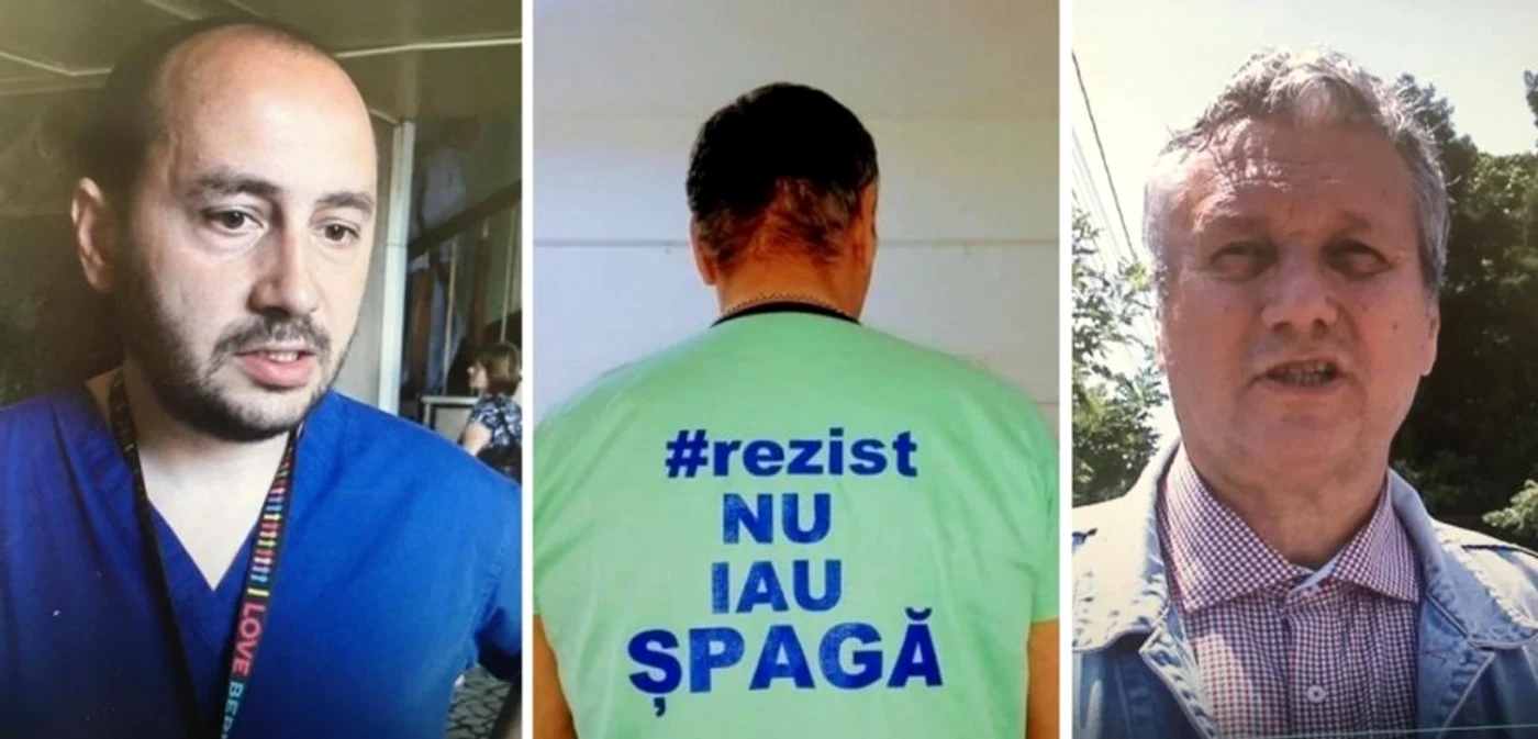 Dr. Cosmin Mititelu (dreapta) a depus plângere penală împotriva colegului Mugur Riza
