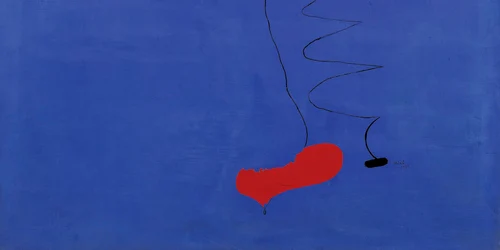 Tabloul "Peinture (Etoile Bleue)" pictat în 1927 de Joan Miro