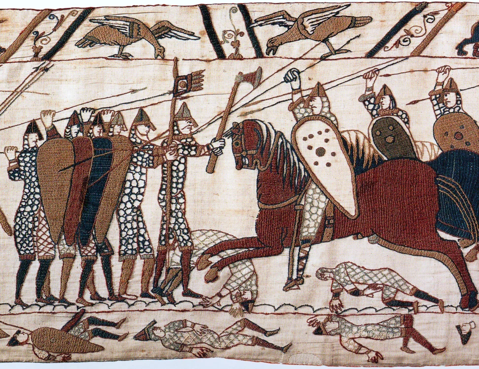 detaliu de pe tapiseria de la Bayeux