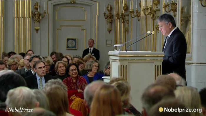 Kazuo Ishiguro, scriitorul care a primit premiul Nobel pentru Literatură în 2017 FOTO: captură Youtube/Nobel Prize