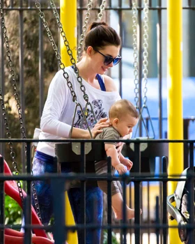 Exclusive Anne Hathaway Takes Her Baby Boy To A Playground In NYC ***NO USE W/O PRIOR AGREEMENT CALL FOR PRICING*** jpeg