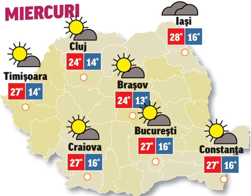 Prognoza meteo 1 iulie anunță că cerul va fi înnorat în majoritatea regiunilor