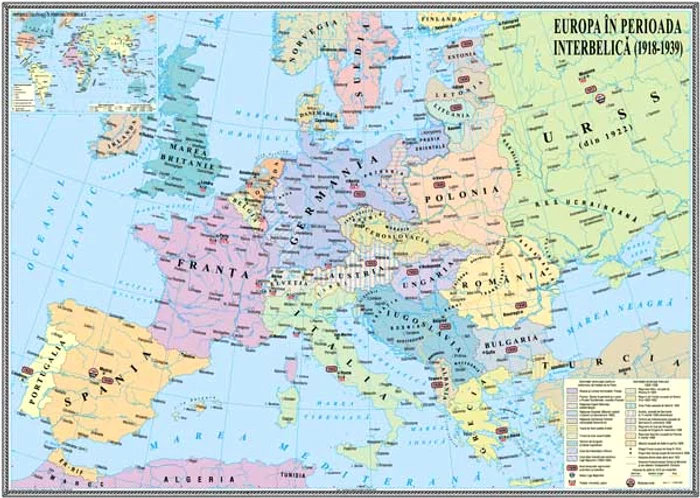 Materiale didactice istorie harti murale HARTA EUROPA IN PERIOADA INTERBELICA 1918 1939 jpg jpeg