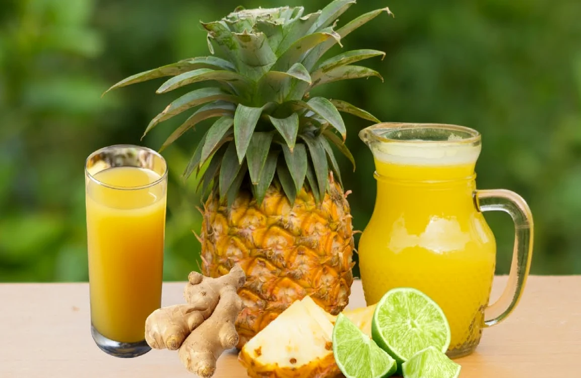 suc din ghimbir și ananas