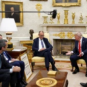 Donald Trump Friedrich Merz Biroul Oval FOTO EPA EFE jpg