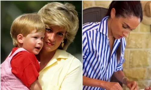 Prințul Harry în copilărie cu mama sa, Prințesa Diana/ Meghan Markle
