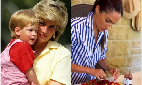 Prințul Harry în copilărie cu mama sa, Prințesa Diana/ Meghan Markle