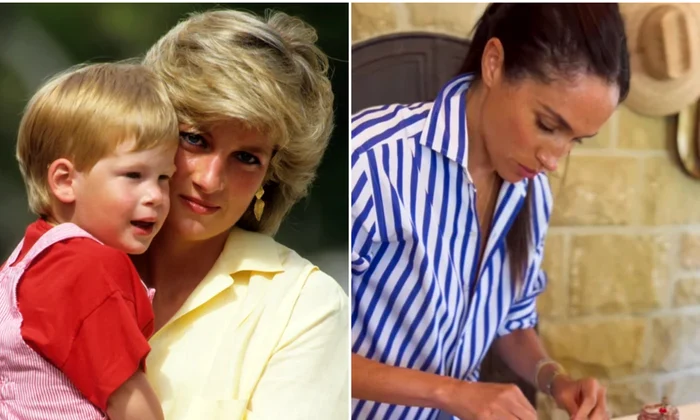 Prințul Harry în copilărie cu mama sa, Prințesa Diana/ Meghan Markle