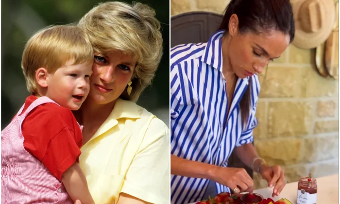 Prințul Harry în copilărie cu mama sa, Prințesa Diana/ Meghan Markle