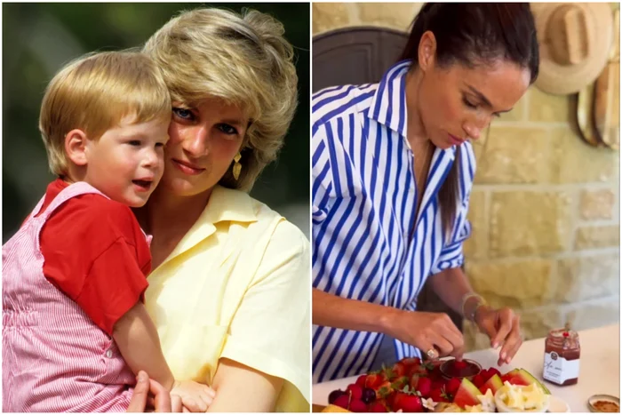 Prințul Harry în copilărie cu mama sa, Prințesa Diana/ Meghan Markle