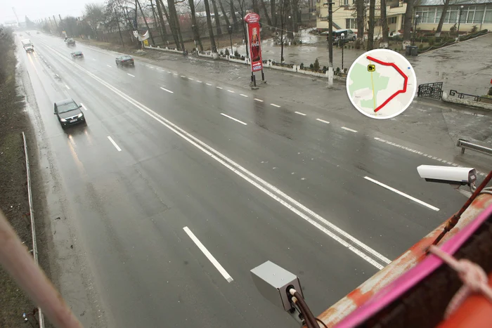 
    După 3 km de mers pe drumul de țară, omul a intrat din nou în DN1Foto: Sever Gheorghe  