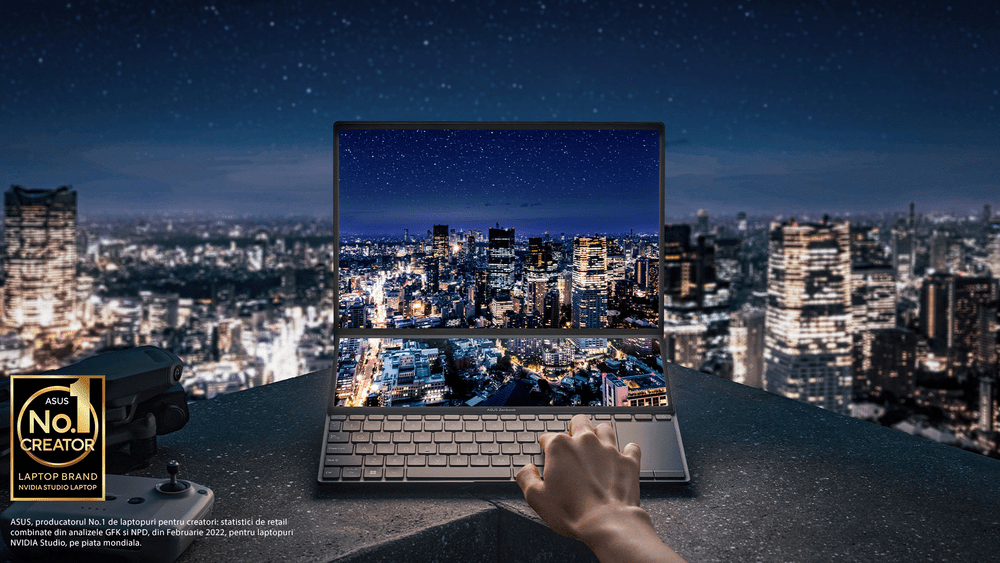 Zenbook Pro 14 Duo OLED (UX8402): două ecrane cum nu ai mai întâlnit