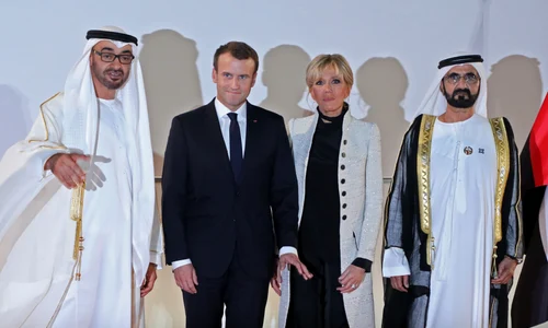 Emmanuel and Brigitte Macron visit the Louvre Abu Dhabi Museum United Arab Emirates jpeg