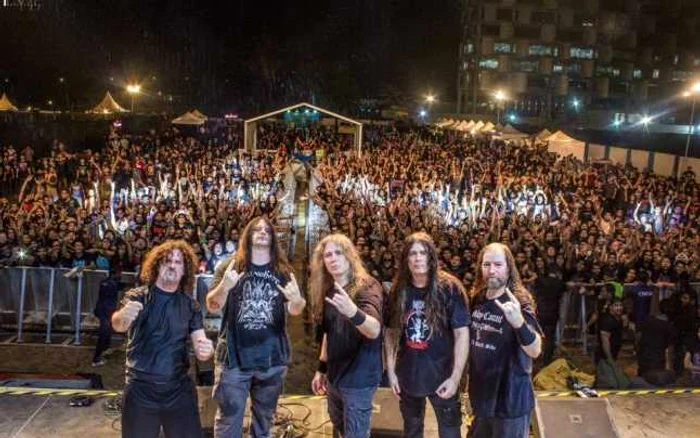 Trupa Cannibal Corpse, în timpul unui concert în India FOTO Facebook Cannibal Corpse