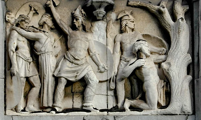 Liège, Palais Provincial, épisodes des guerres d'Ambiorix jpg