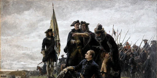 Karl XII and Ivan Mazepa after The Poltava Battle by Gustaf Cederström jpg
