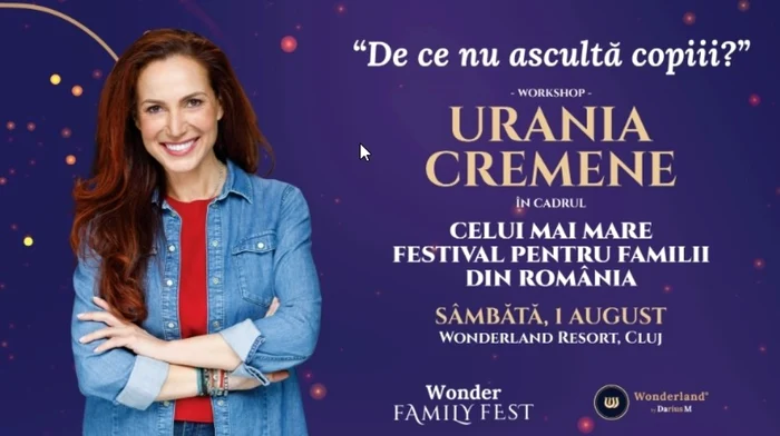 Urania Cremene ştie "de ce nu ascultă copiii". FOTO: Wonder Family Fest