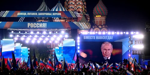 Vladimir Putin, discurs în Piața Roșie din Moscova, 30 septembrie 2022 | Foto AFP
