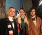 Nicoleta Hâncu alături de colegii ei în timpul fimărilor pentru „Anul Nou care n-a fost”. Foto: arhiva personală 