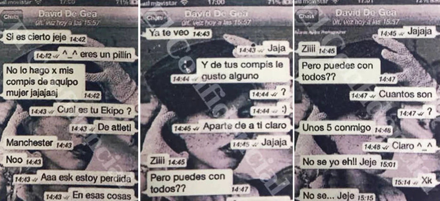 David de Gea s-a conversat pe WhatsApp cu o prostituată