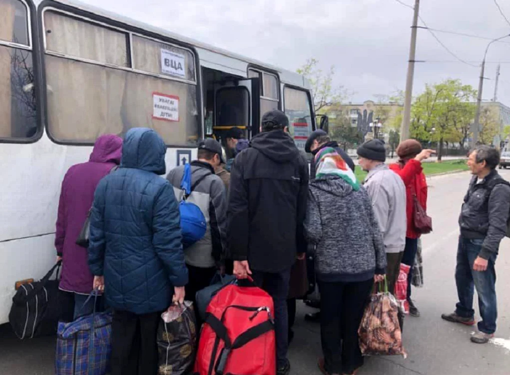 Evacuări în Lugansk. Foto: Twitter