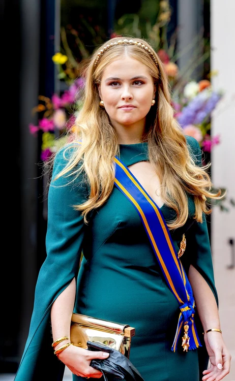 Printesa Amalia a Olandei in rochie verde Safiyaa   profimedia 0909090084 jpg