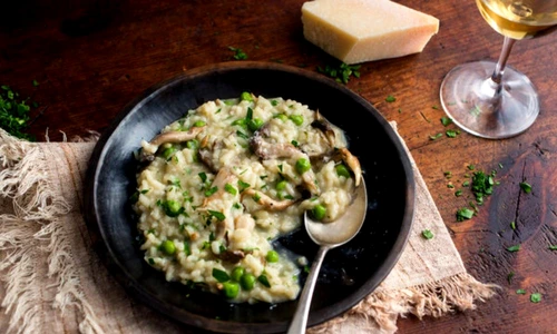 risotto cu ciuperci si mazare jpeg
