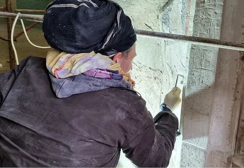 Lucrări de restaurare la Castelul Corvinilor (© Facebook / Primăria Hunedoara)