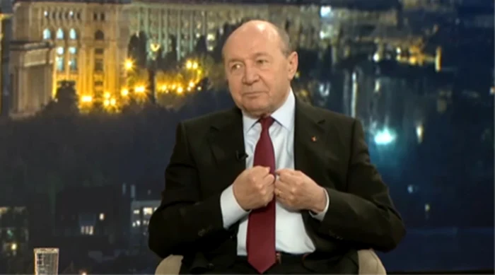 Fostul președinte Traian Băsescu. Foto: captură video TVR Info