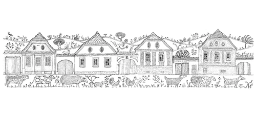 Desen destinat turului virtual din Biertan în cadrul şcolii de vară Heritage Lab (autor: Teodora Catrinel Lazăr)