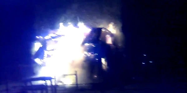 Incendiu Neagra Şarului. FOTO ISU Suceava
