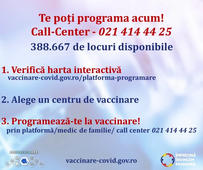 locuri disponibile platforma vaccinare foto cncav