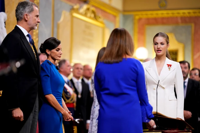 Prințesa Leonor a Spaniei la depunerea jurământului Letizia Felipe profimedia 0818336396 jpg
