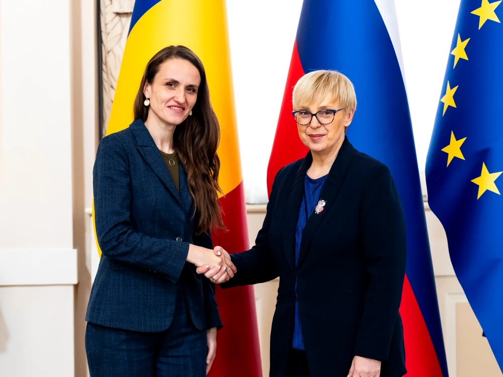 Oana Țoiu și președintele Sloveniei, Nataša Pirc Musar/FOTO: MAE