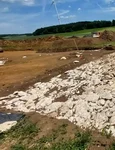Pentru construcția vechiul drum roman Alblimes a fost folosit calcarul alb, care a fost așezat cu grijă ca fundație pentru platformă (© René Wollenweber, LAD)